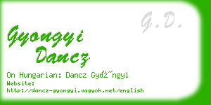 gyongyi dancz business card